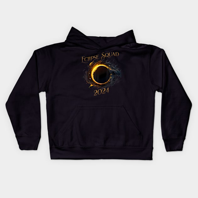 Total Solar Eclipse 2024 Kids Hoodie by SanJKaka